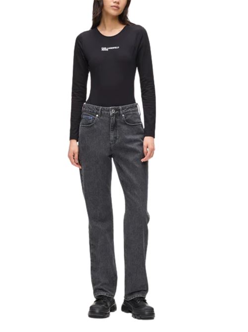 Jeans dritti a vita alta Karl Lagerfeld jeans | A3W100031HP